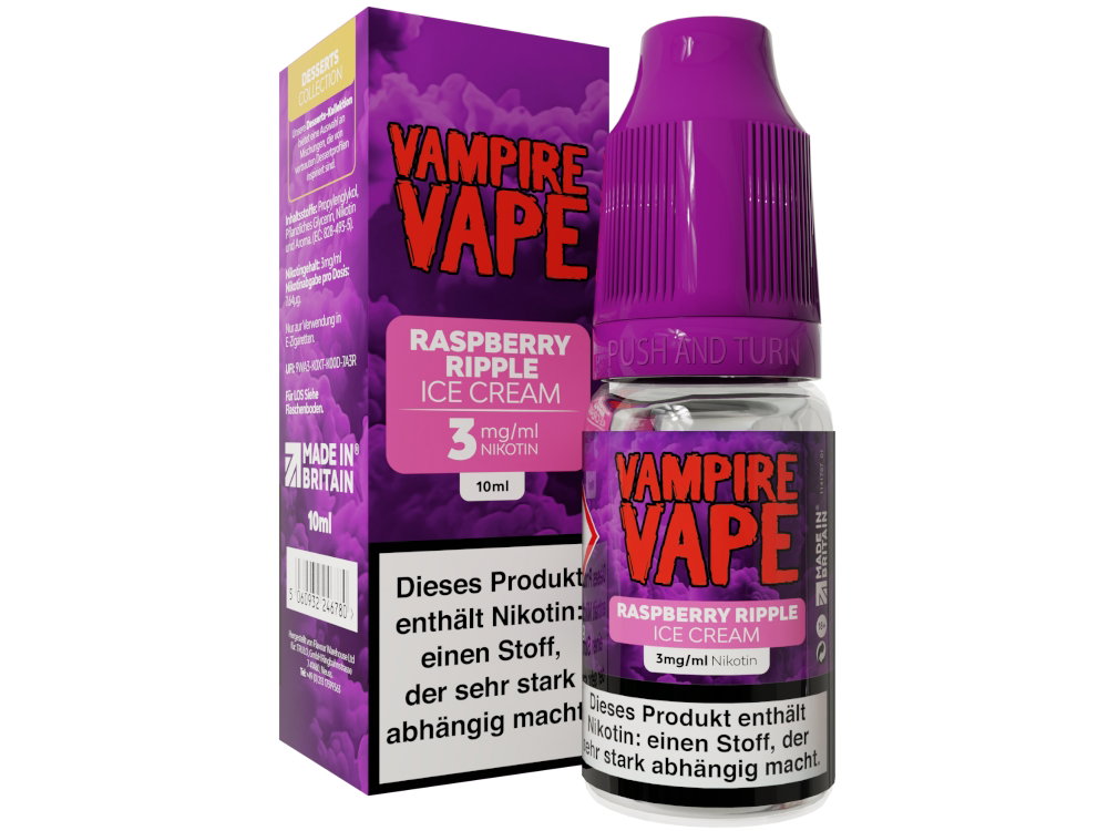 Vampire Vape Dessert Collection E-Liquid Raspberry Ripple Ice Cream 3 mg/ml