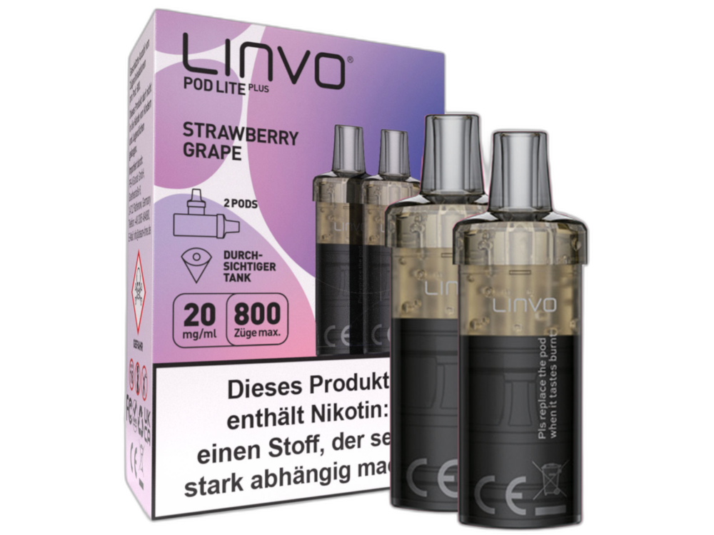 Linvo - Pod Lite Plus Cartridge 20 mg/ml (2 Stück pro Packung) - Prefilled