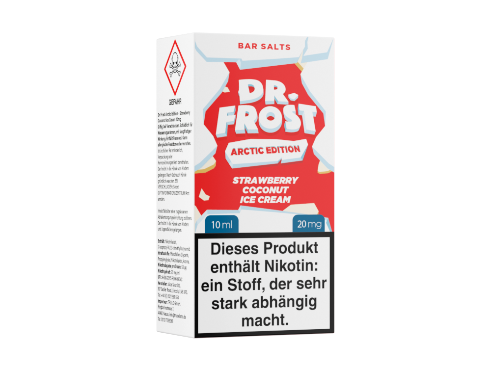 Dr. Frost Arctic Edition Nikotinsalz-Liquid Strawberry Coconut Ice Cream 20 mg/ml