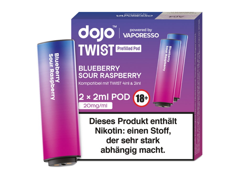 Vaporesso Dojo Twist Pod 20 mg/ml Prefilled Blueberry Sour Raspberry