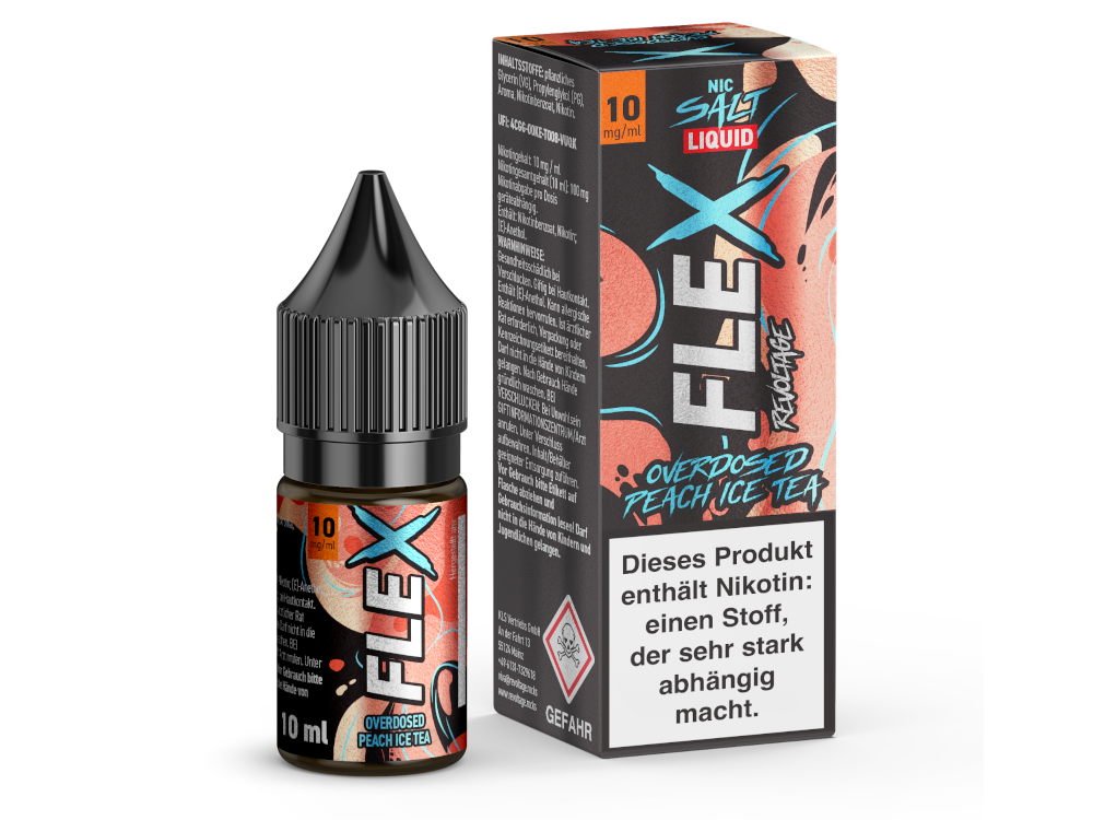 Revoltage FLEX Nikotinsalz-Liquid Peach Ice Tea 10 mg/ml