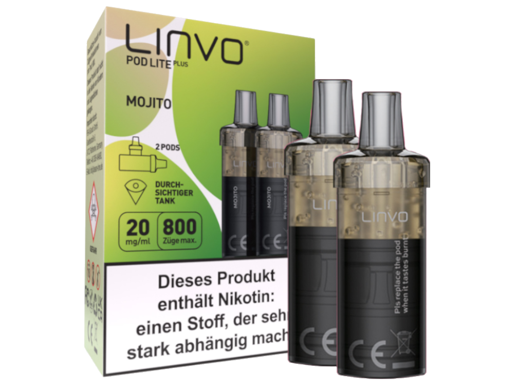 Linvo - Pod Lite Plus Cartridge 20 mg/ml (2 Stück pro Packung) - Prefilled