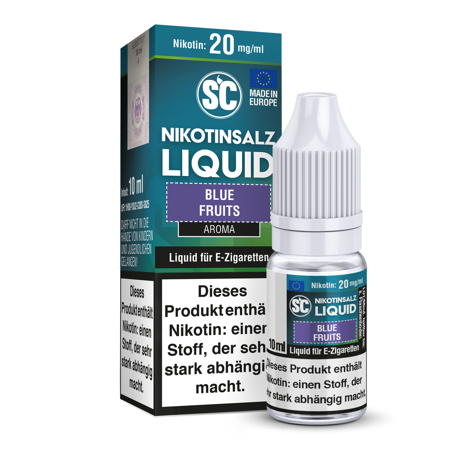 SC Blue Fruits E-Zigaretten Nikotinsalz-Liquid 20 mg/ml