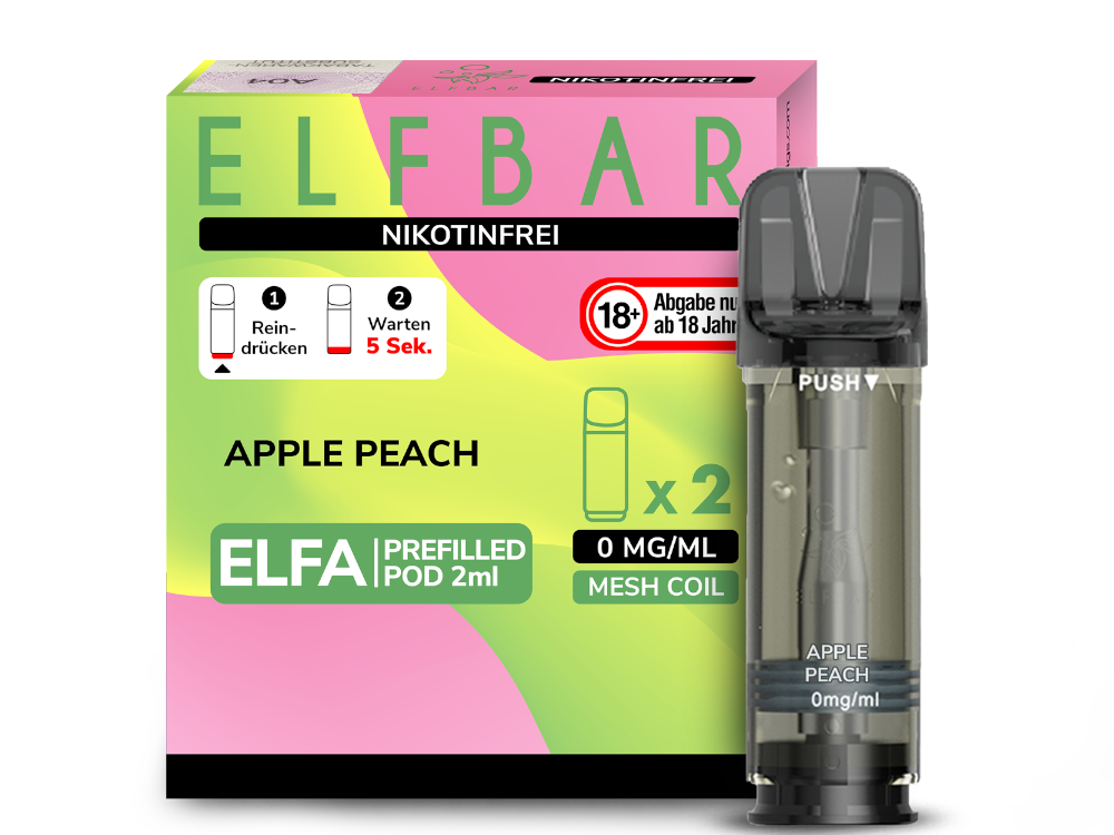 Elfbar Elfa Pod 20 mg/ml Prefilled Apple Peach