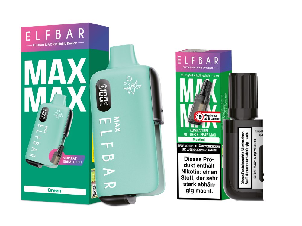 Elfbar Max Set inkl. Liquid Pod Green Menthol