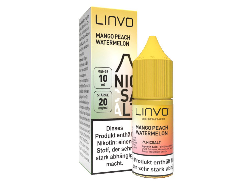 Linvo Nikotinsalz-Liquid Mango Peach Watermelon 20 mg/ml