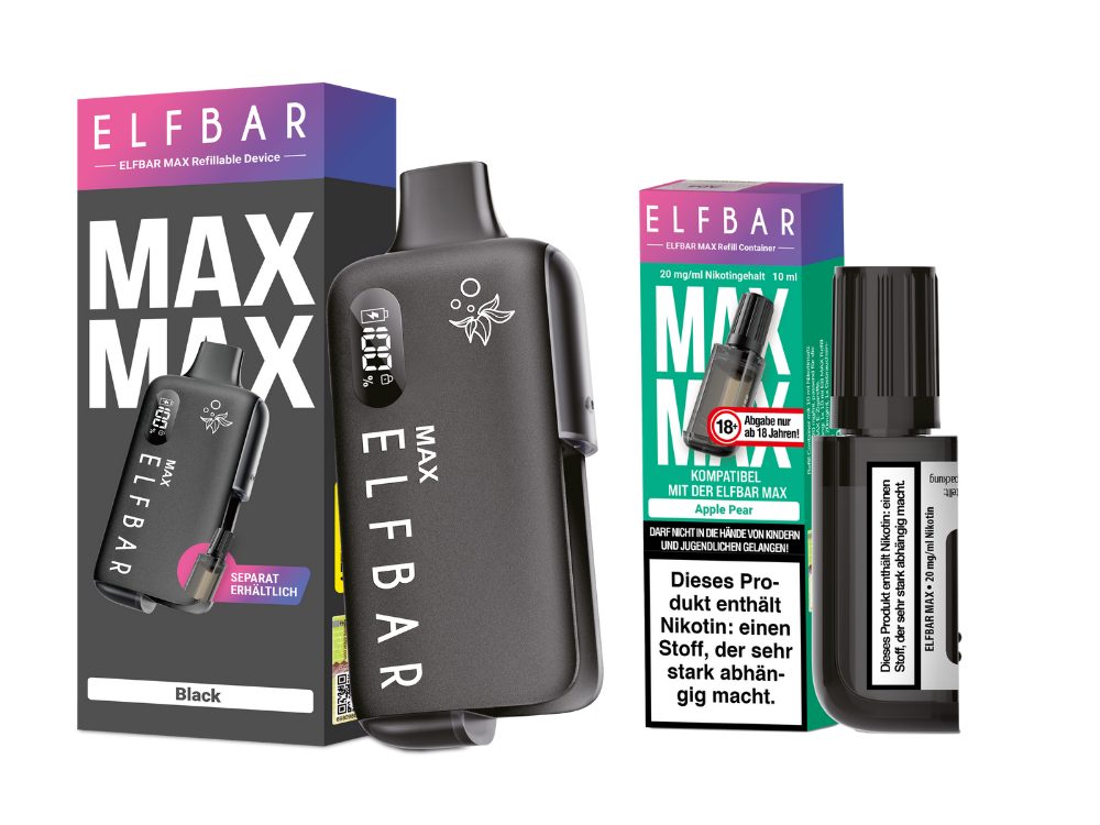Elfbar Max Set inkl. Liquid Pod black Apple Pear