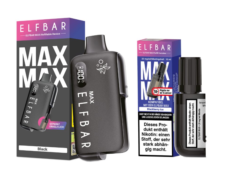 Elfbar Max Set inkl. Liquid Pod black Blackberry Ice