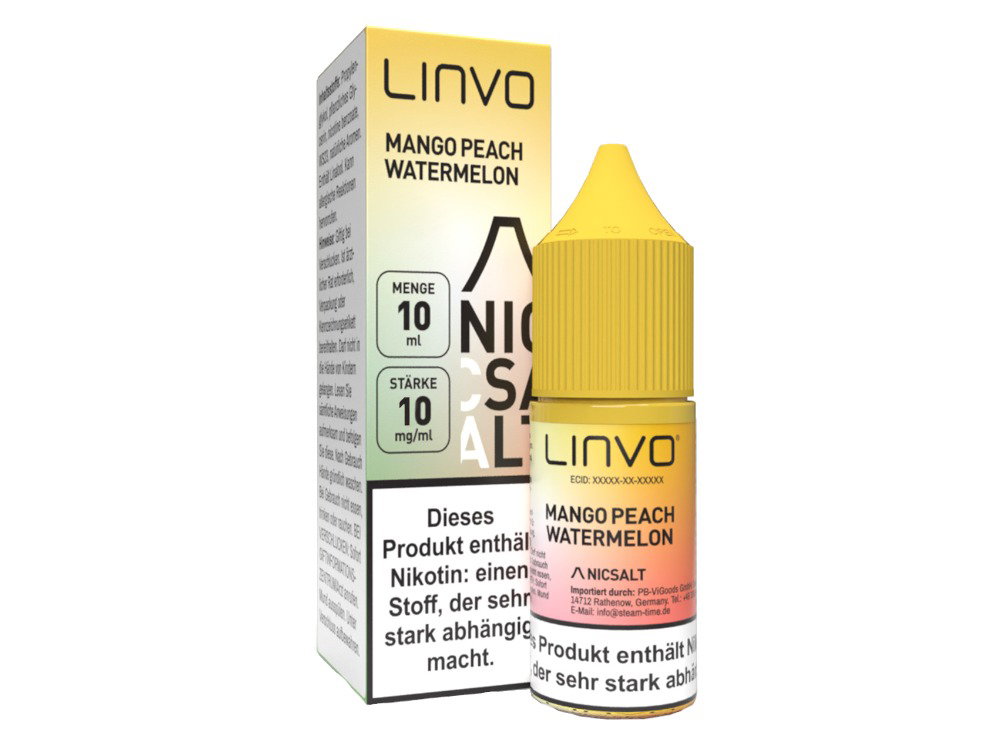 Linvo Nikotinsalz-Liquid Mango Peach Watermelon
