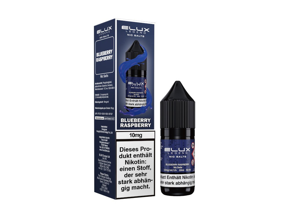 Elux Nikotinsalz-Liquid Blueberry Raspberry 10 mg/ml