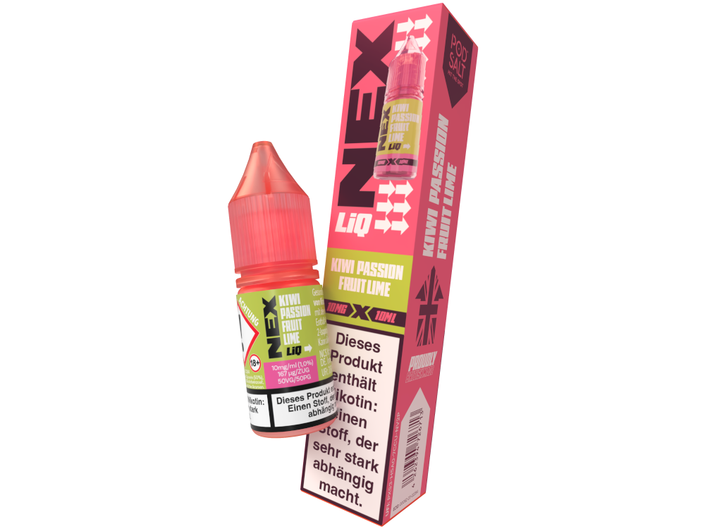 Pod Salt NexLiq Nikotinsalz-Liquid Kiwi Passionfruit Lime 10 mg/ml