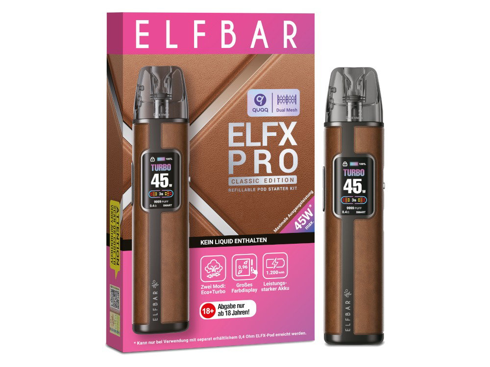 Elfbar Elfx Pro E-Zigaretten-Set Cowboy Brown