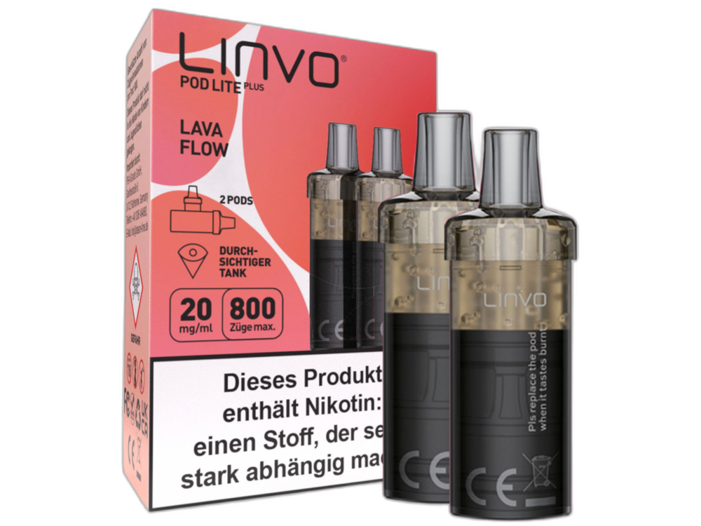 Linvo Pod Lite Plus Cartridge 20 mg/ml Prefilled Lava Flow