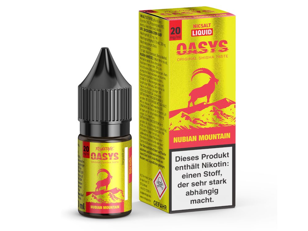 Revoltage OASYS Hybrid-Nikotinsalz-Liquid Nubian Mountain 20 mg/ml