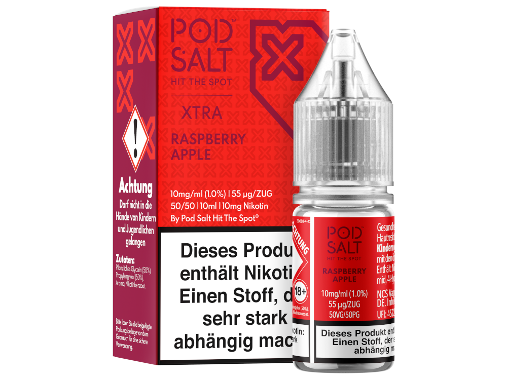 Pod Salt X - Nikotinsalz Liquid - Raspberry Apple