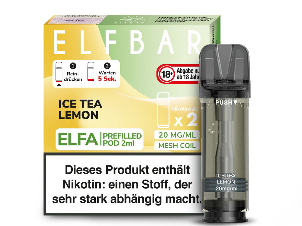Elfbar Elfa Pod 20 mg/ml Prefilled Ice Tea Lemon