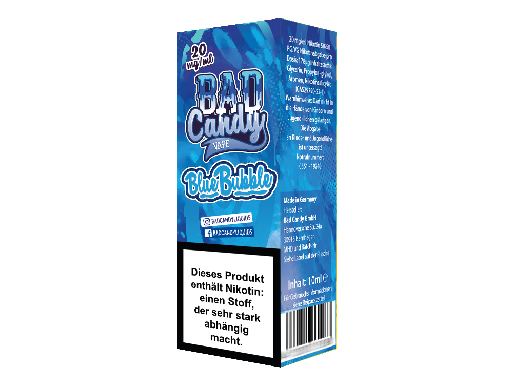 Bad Candy Liquids Blue Bubble Nikotinsalz-Liquid 20 mg/ml