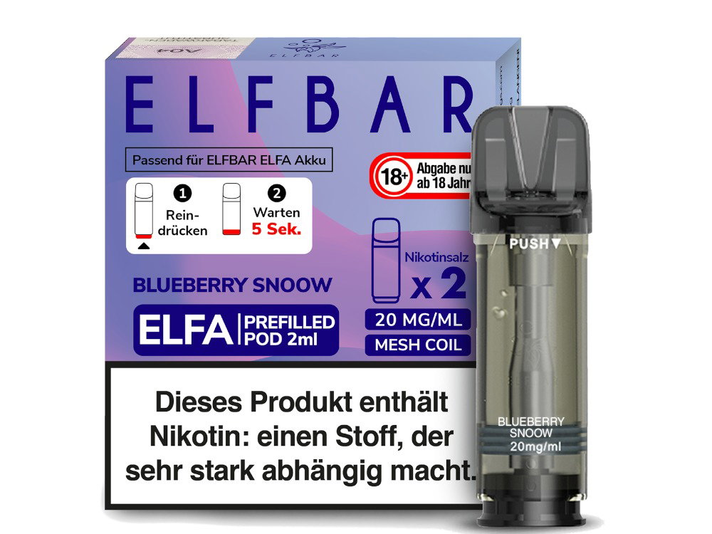 Elfbar Elfa Pod 20 mg/ml Prefilled Blueberry Snoow