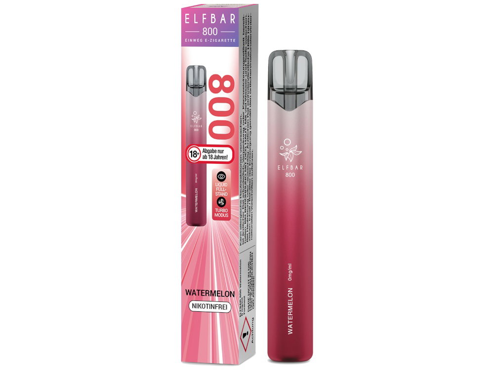 Elfbar 800 Einweg-E-Zigarette Prefilled Watermelon 0 mg/ml