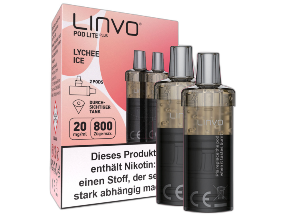 Linvo Pod Lite Plus Cartridge 20 mg/ml Prefilled Lychee Ice