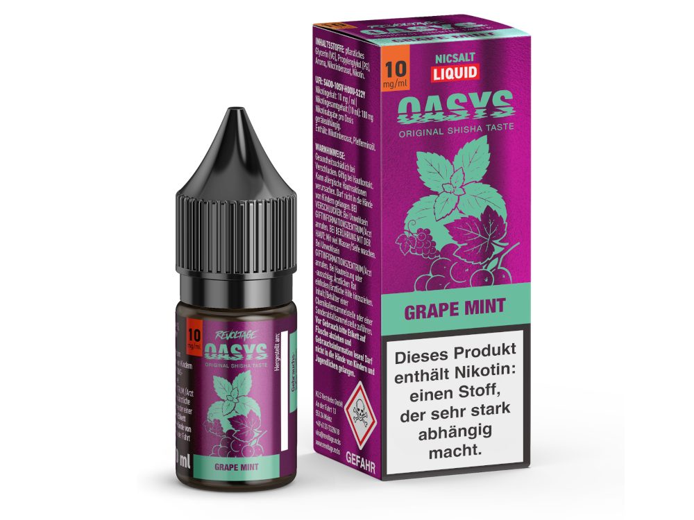 Revoltage OASYS Hybrid-Nikotinsalz-Liquid Grape Mint 10 mg/ml