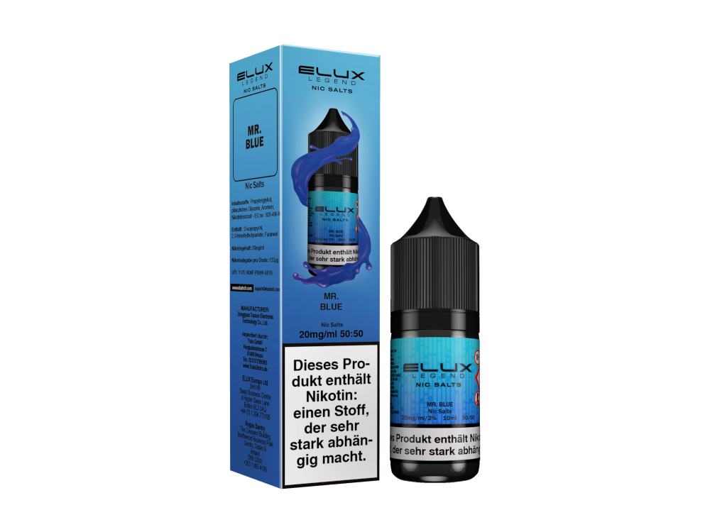 Elux Nikotinsalz-Liquid Mr Blue