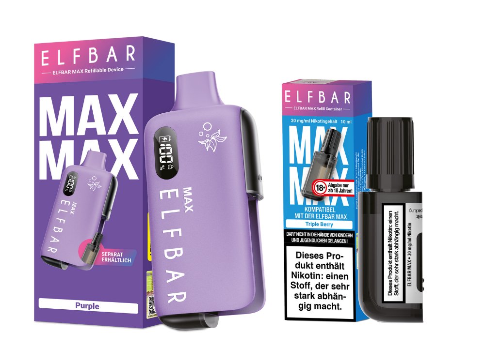 Elfbar Max Set inkl. Liquid Pod Purple Triple Berry