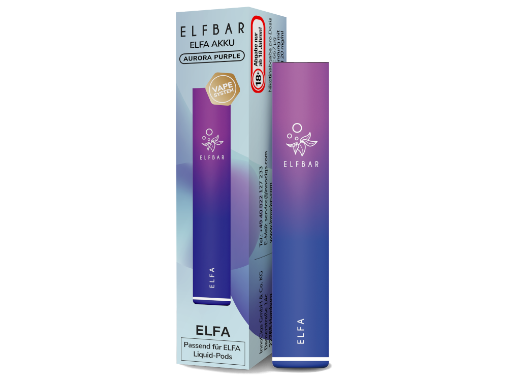 Elfbar Elfa Akku 500 mAh Aurora Purple