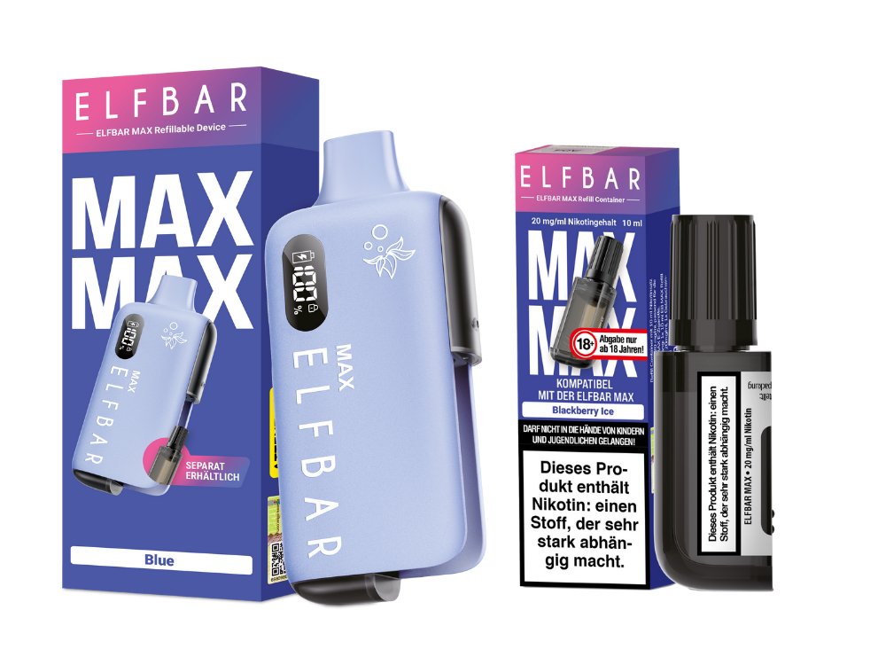 Elfbar Max Set inkl. Liquid Pod Blue Blackberry Ice