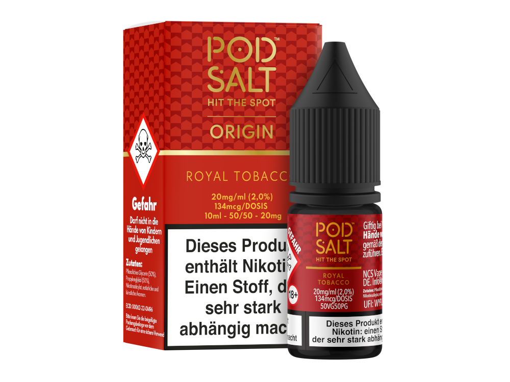 Pod Salt Origin Royal Tobacco Nikotinsalz-Liquid 20 mg/ml