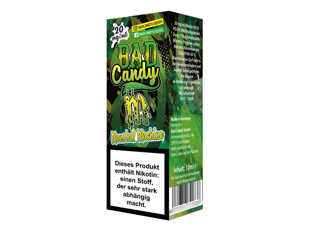 Bad Candy Liquids Monstar Machine Nikotinsalz-Liquid 20 mg/ml