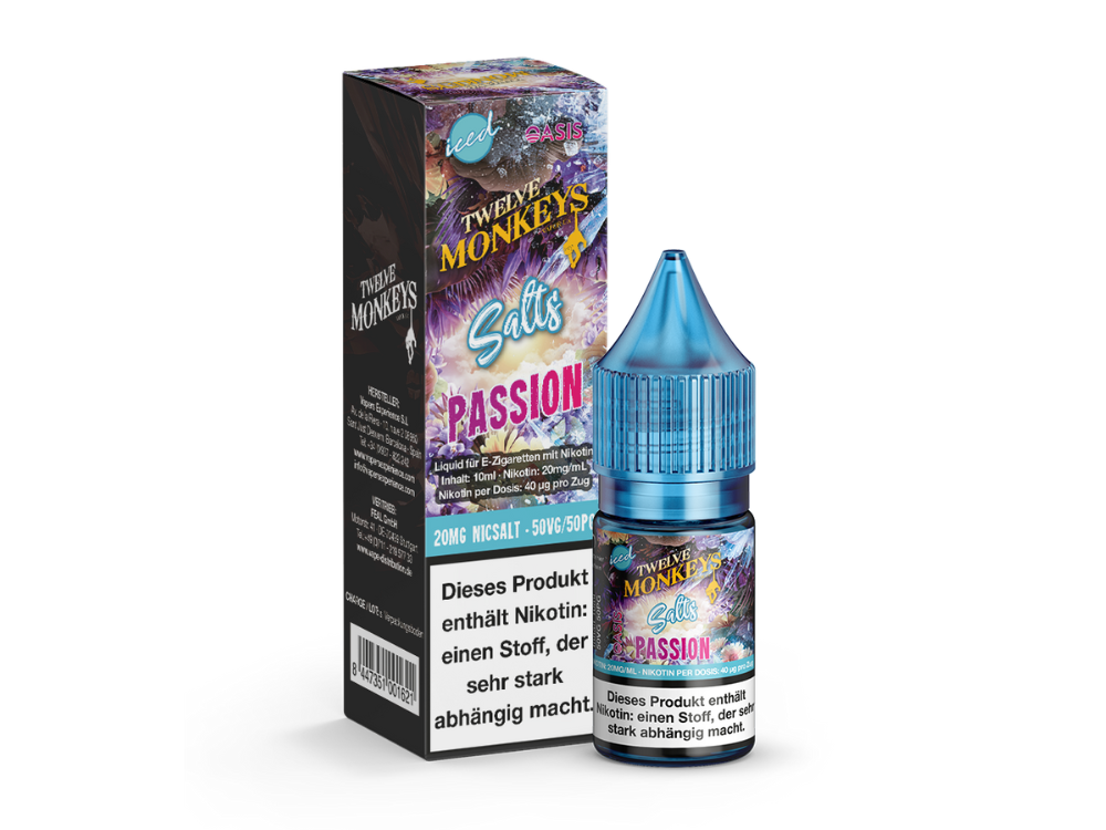 Twelve Monkeys Iced Nikotinsalz-Liquid Passion 20 mg/ml