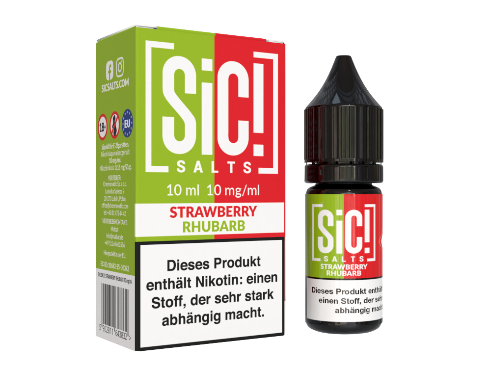 SiC! Salts - Nikotinsalz Liquid - Strawberry Rhubarb
