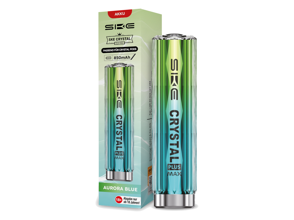 SKE Crystal Plus MAX Akku 850 mAh aurora-blau