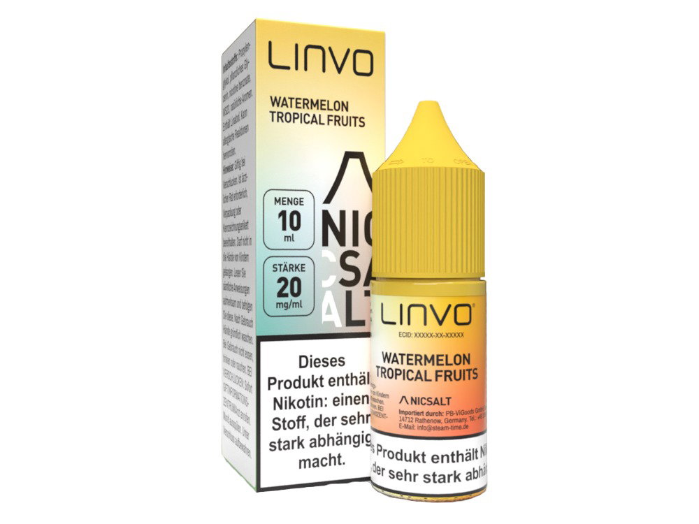 Linvo Nikotinsalz-Liquid Watermelon Tropical Fruits 20 mg/ml