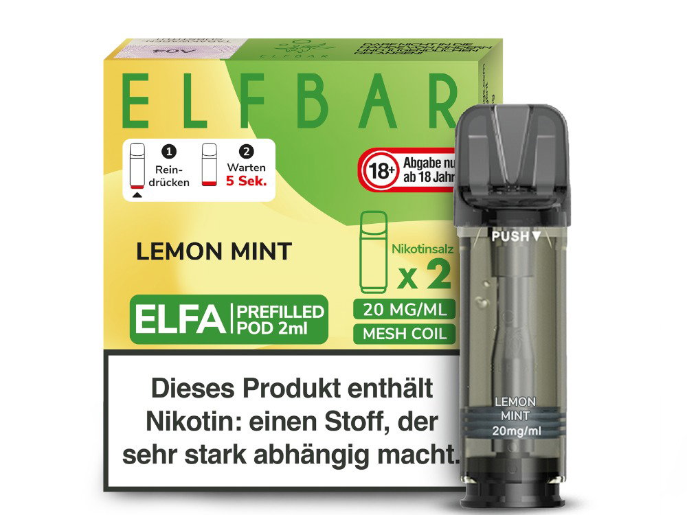 Elfbar Elfa Pod 20 mg/ml Prefilled Lemon Mint