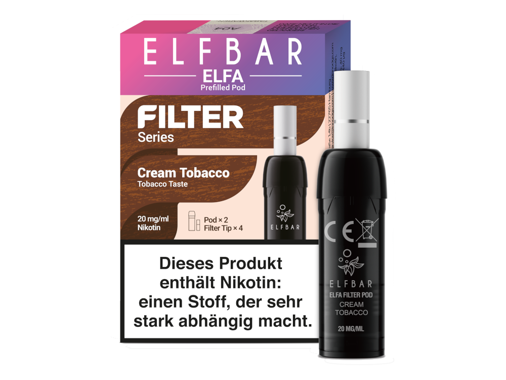 Elfbar Elfa Pod Filter Series Cream Tobacco 20 mg/ml