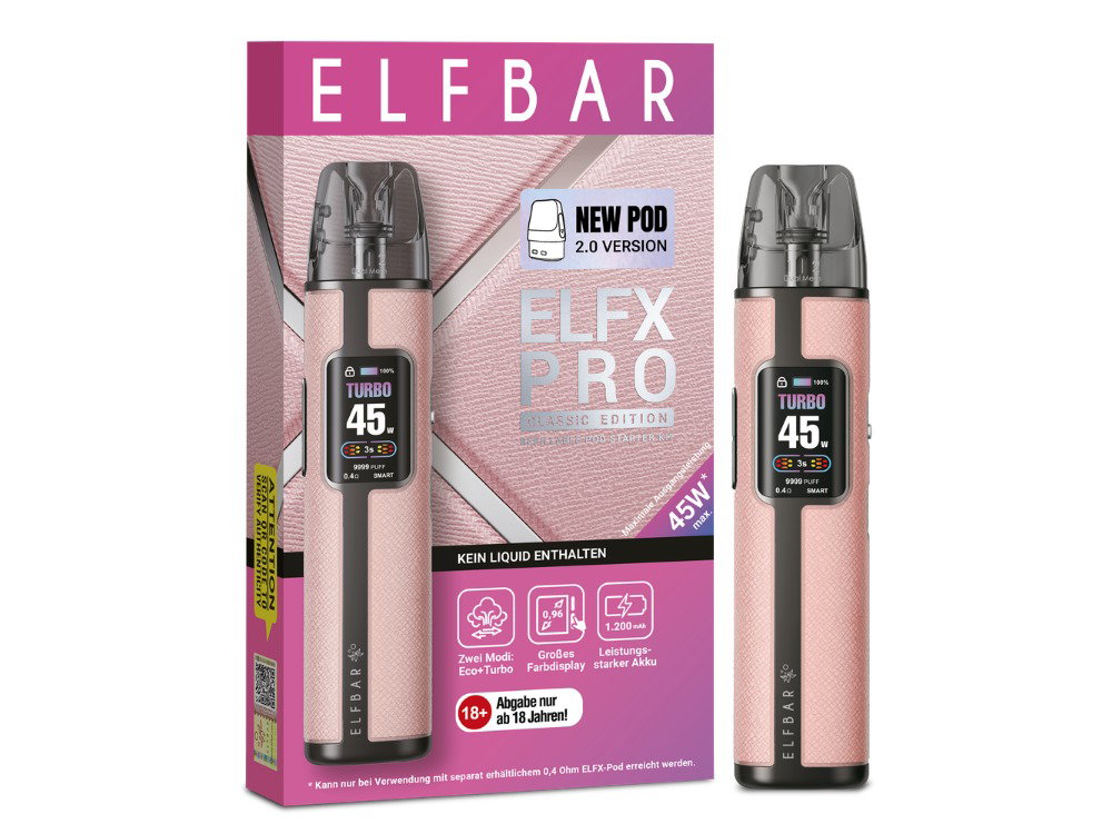Elfbar Elfx Pro Classic Edition E-Zigaretten-Set pink