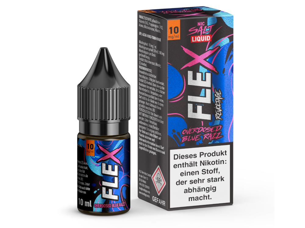Revoltage FLEX Nikotinsalz-Liquid Blue Razz 10 mg/ml