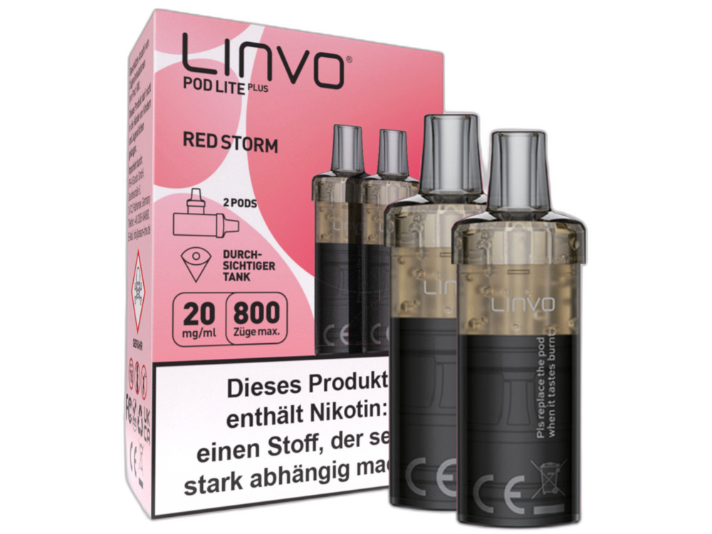 Linvo Pod Lite Plus Cartridge 20 mg/ml Prefilled Red Storm