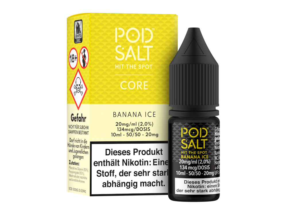 Pod Salt Core Nikotinsalz-Liquid Banana Ice 20 mg/ml