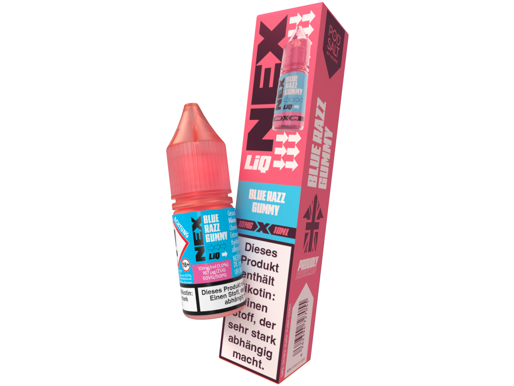 Pod Salt NexLiq Nikotinsalz-Liquid Blue Razz Gummy 10 mg/ml