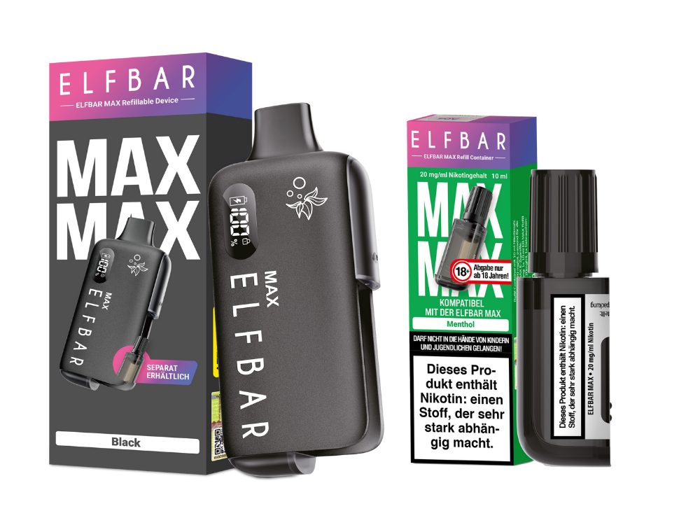 Elfbar Max Set inkl. Liquid Pod black Menthol