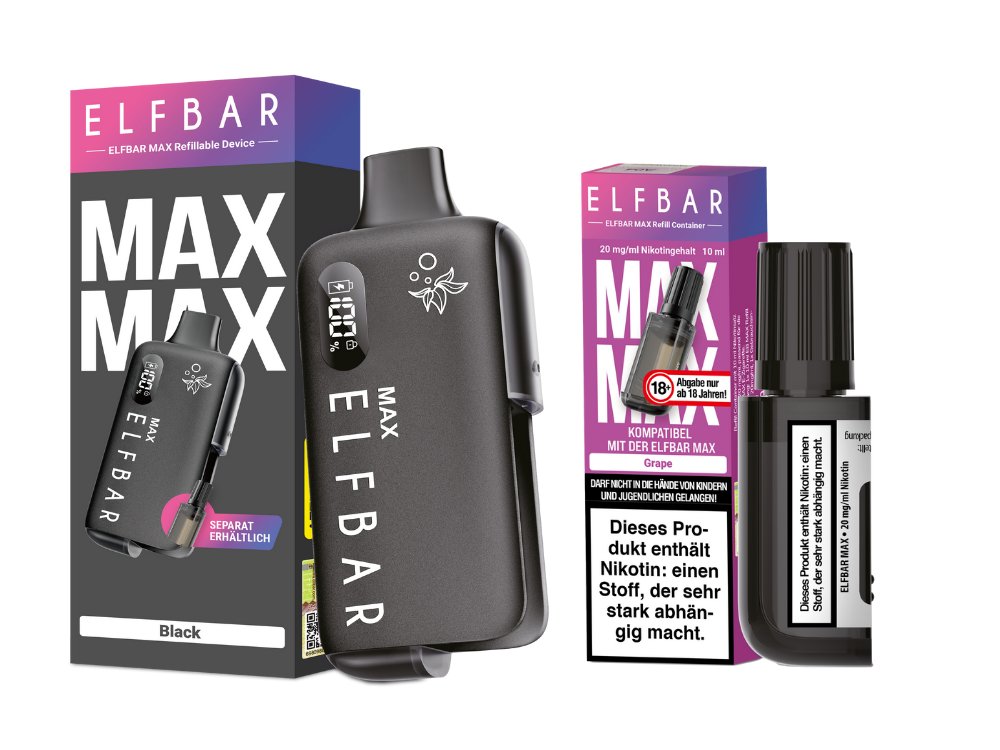 Elfbar Max Set inkl. Liquid Pod black Grape