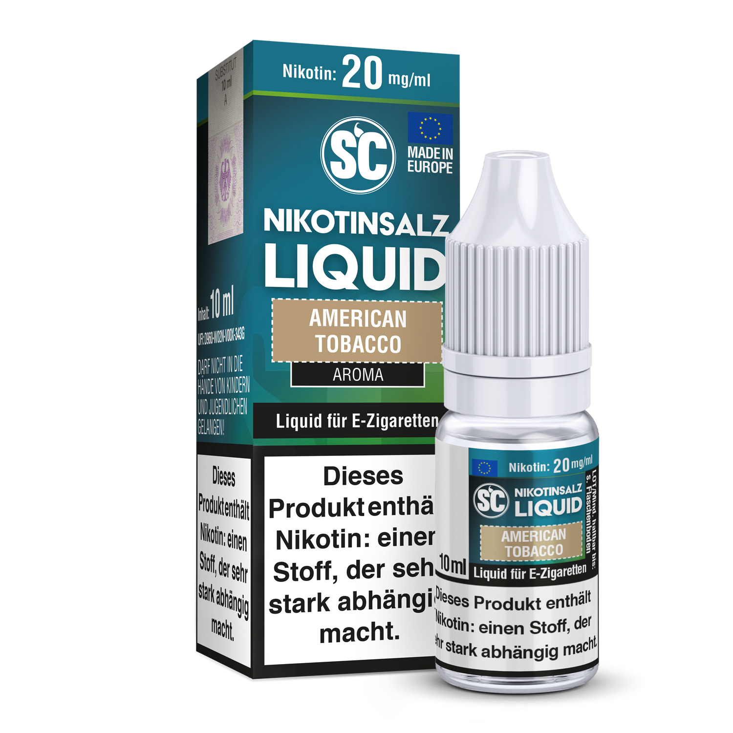 SC American Tobacco E-Zigaretten Nikotinsalz-Liquid 20 mg/ml