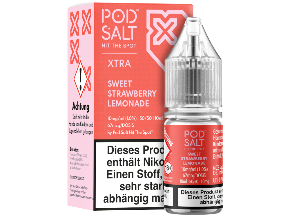 Pod Salt X Nikotinsalz-Liquid Sweet Strawberry Lemonade