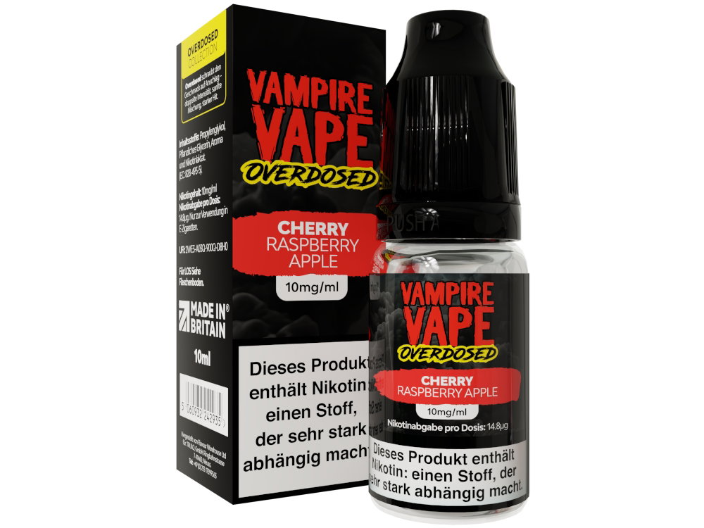 Vampire Vape Overdosed Nikotinsalz-Liquid Cherry Raspberry Apple