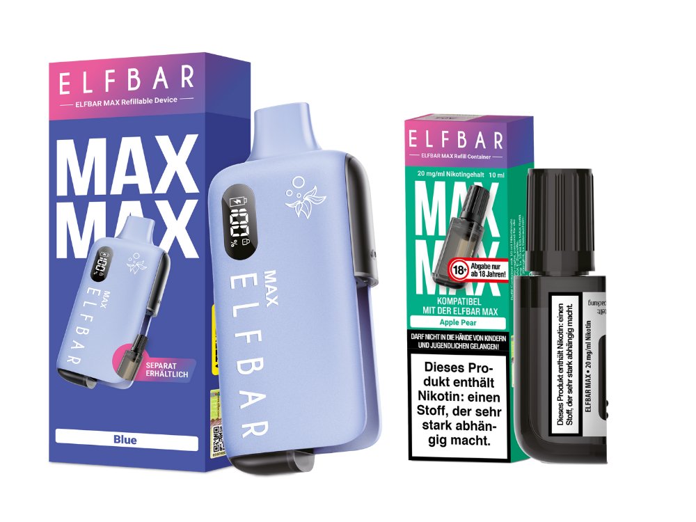 Elfbar Max Set inkl. Liquid Pod Blue Apple Pear