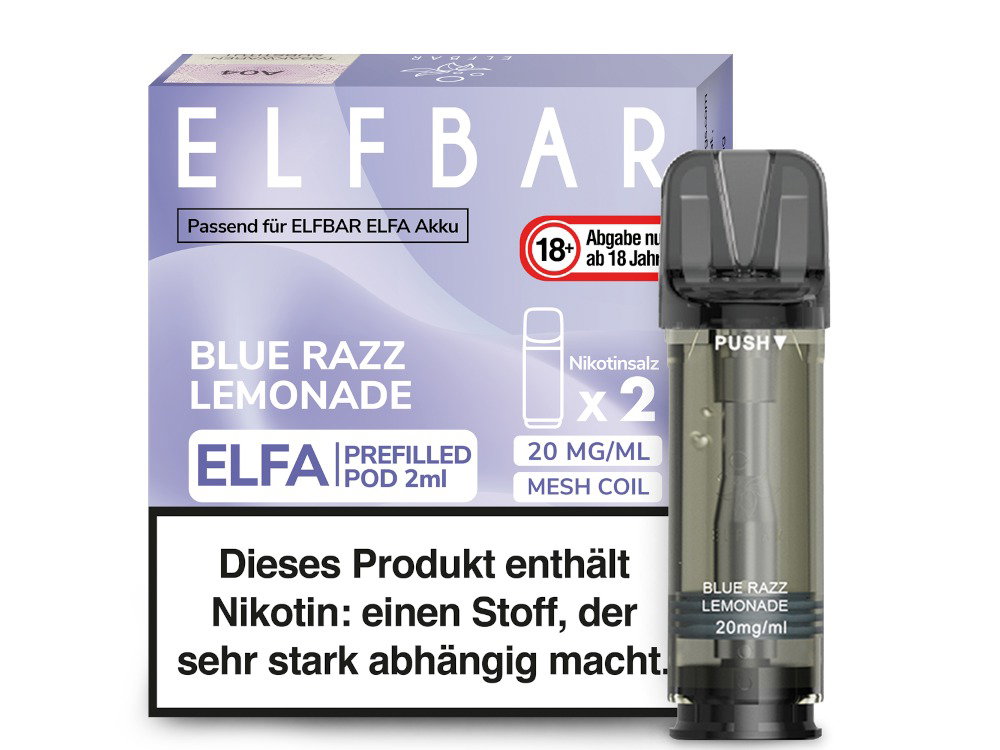Elfbar Elfa Pod 20 mg/ml Prefilled Blue Razz Lemonade