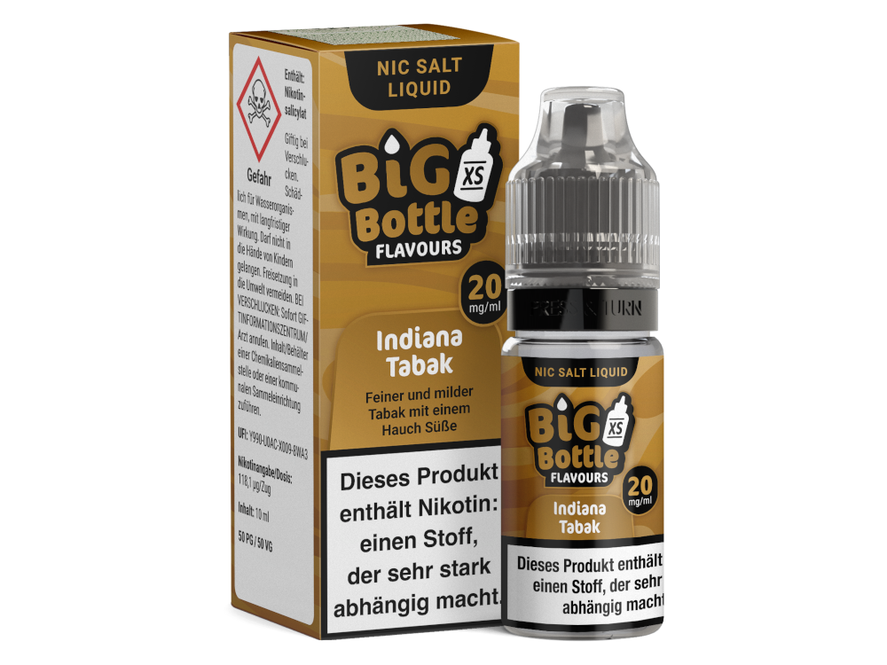 Big Bottle Indiana Tabak Nikotinsalz-Liquid 20 mg/ml